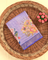 SC3630 - Tissue Saree With Foil Over The Body